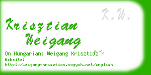 krisztian weigang business card